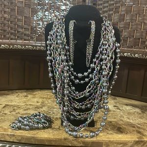 Sassy Jones, Necklace, Earrings, and Bracelet